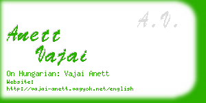 anett vajai business card